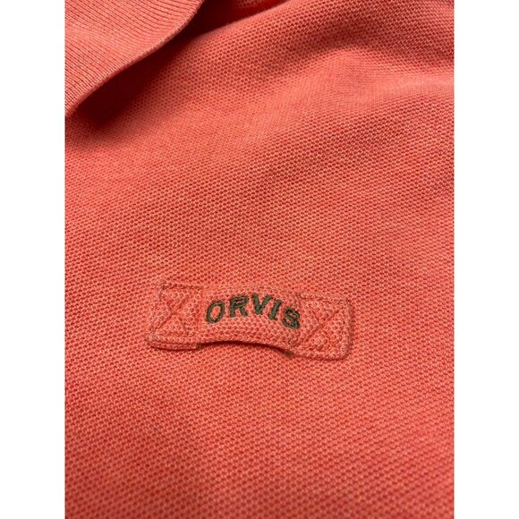 Orvis Mens XXL Coral Cotton Polo Shirt - Picture 2 of 7